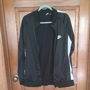 Nike Black and White Womens Bomber Track Jacket